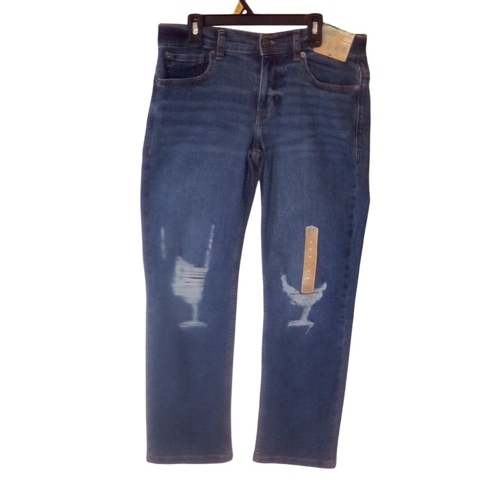Thereabouts Distressed Denim Jeans Ripped Knee Blue Wash Kids Size 14‎